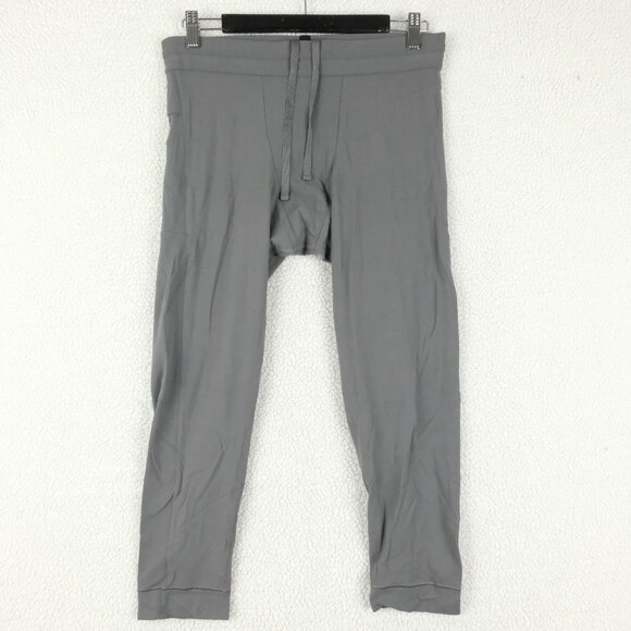 Nike Pants Womens Large Gray Dri Fit Tight Fit Capris Compression Draw String - Picture 1 of 10